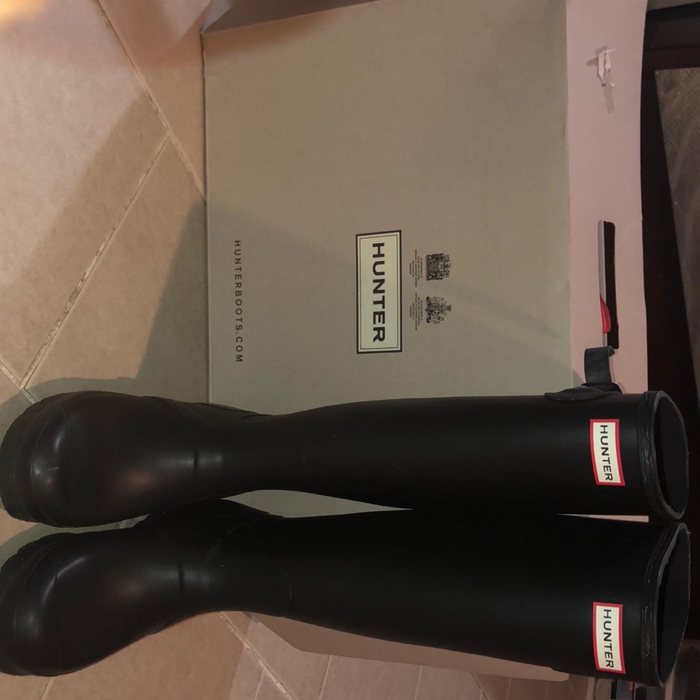 Tall black Womens Hunter boots